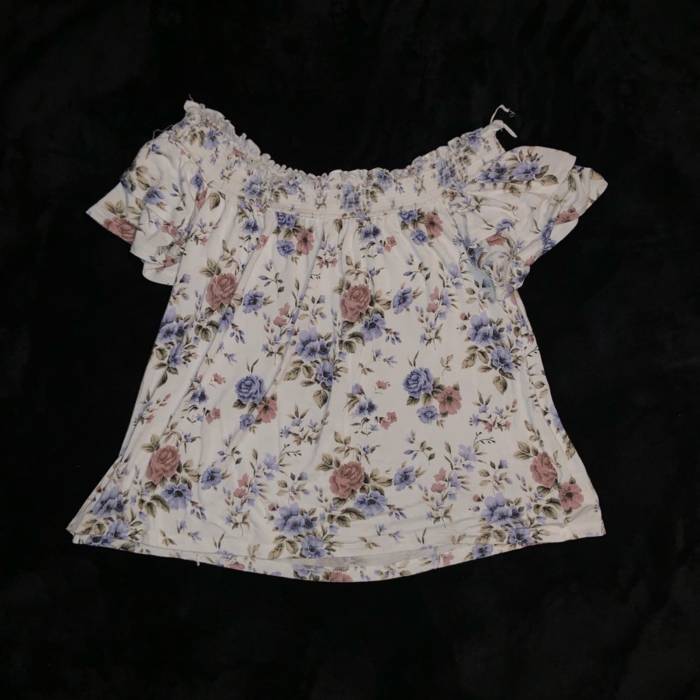 Off the shoulder floral top